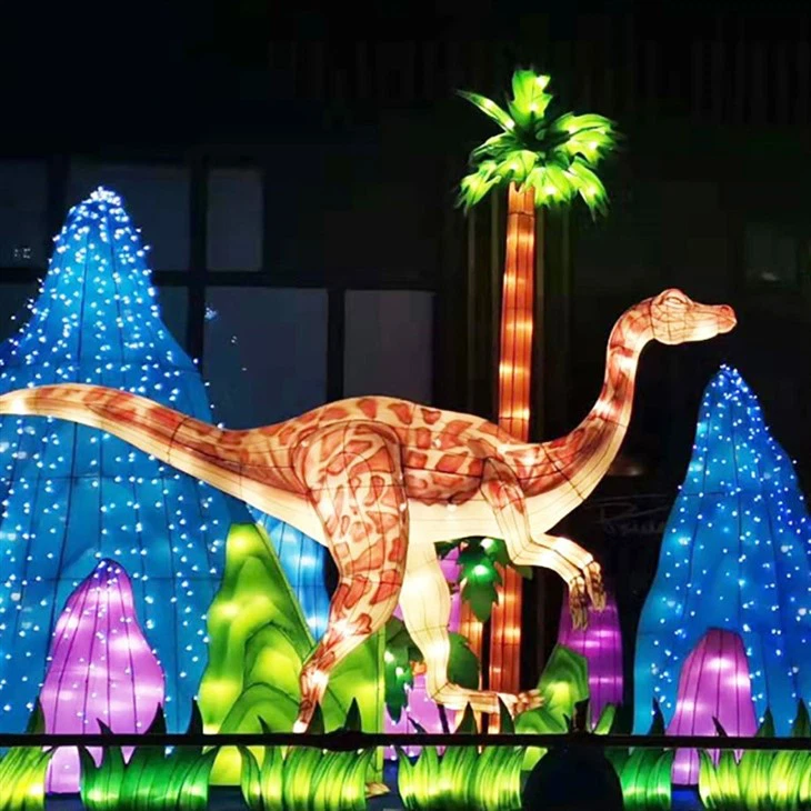 Giant Animals Festival Lantern Large Custom Dinosaur Park Lantern Decoration